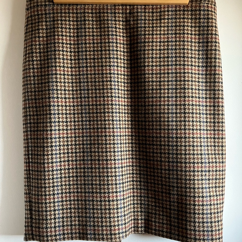 J. Crew Factory houndstooth wool pencil skirt